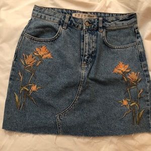 Flower jean shirt